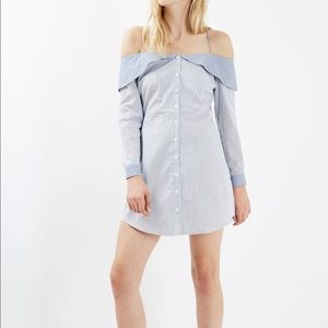 Topshop Bardot stripe top size 10